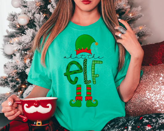 What The Elf Elf Hat Elf Feet DTF TRANSFER