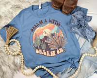 Dream A Little Dream On (70's vibe lettering, desert landscape, earthtones) 8841 DTF Transfer