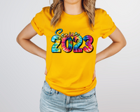 Senior 2023 (bright darker colors tie die) 1824 DTF TRANSFER