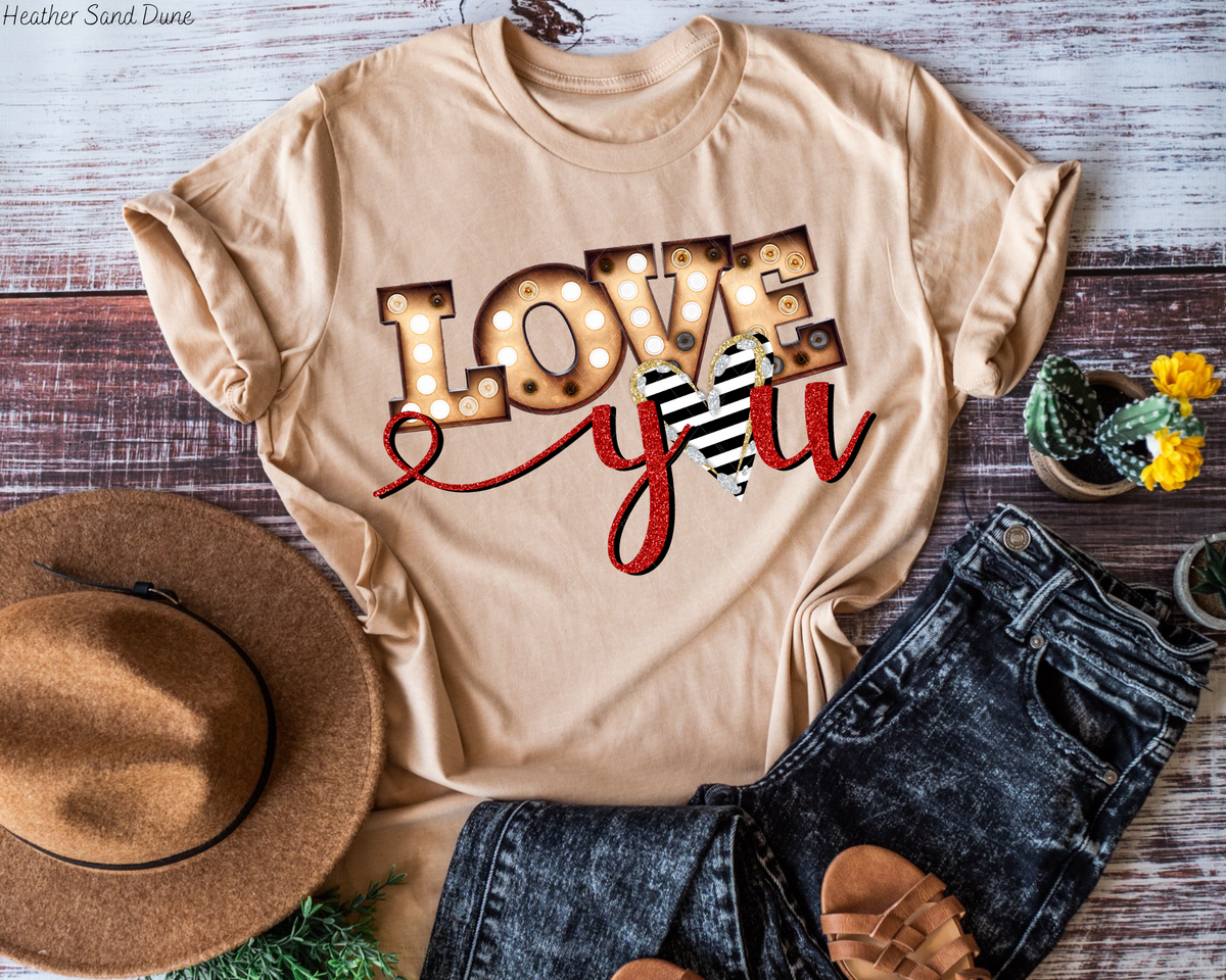 Love You Marquee 112648 DTF TRANSFER