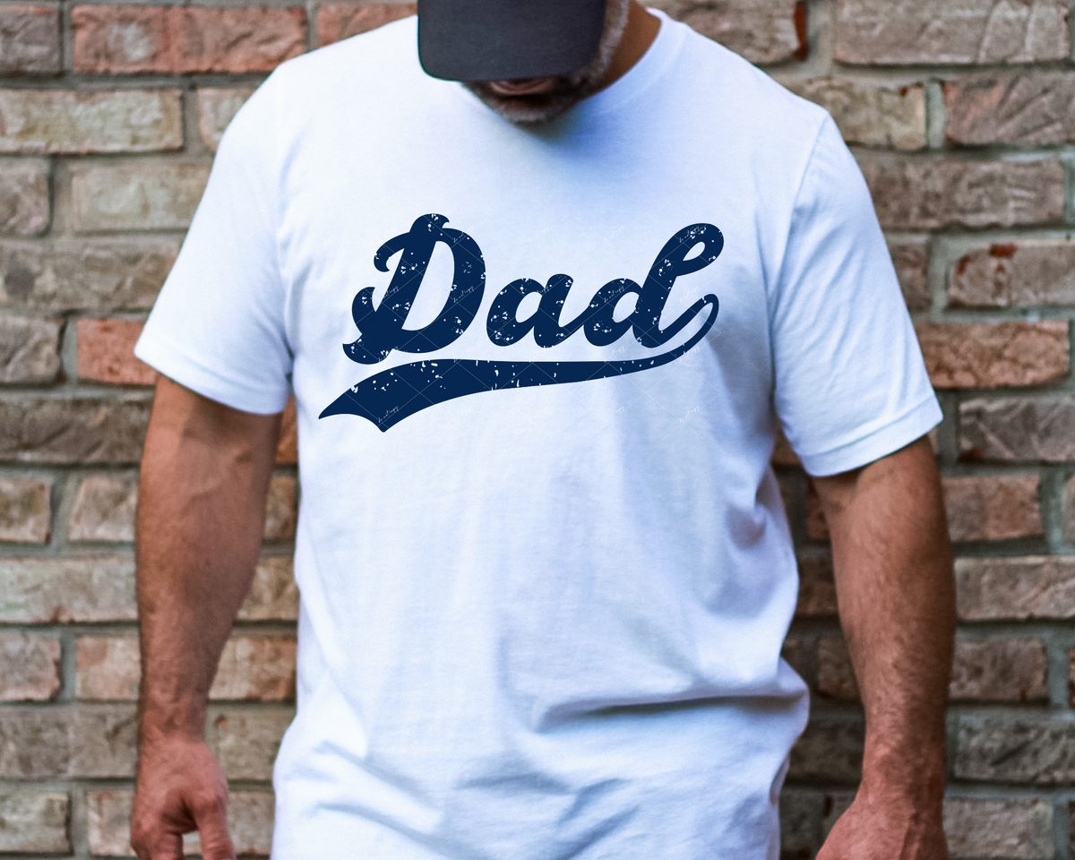 Dad Blue (distressed lettering) 112697 DTF TRANSFER