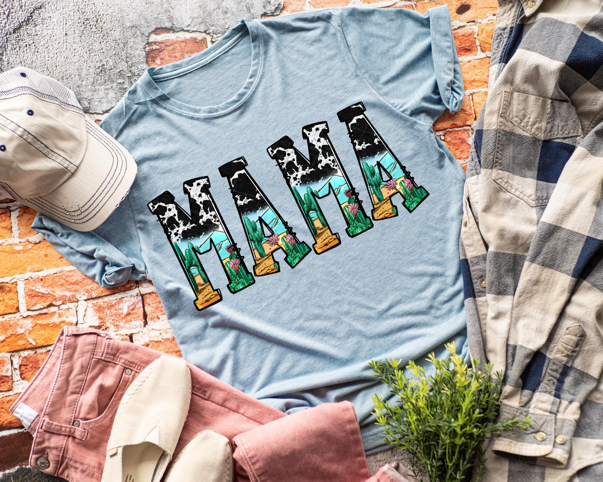 Mama Cactus Cow Print 112552 DTF TRANSFER