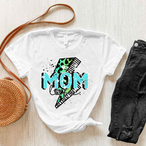 Mom Life Green Lightning Bolt 3044 DTF TRANSFER