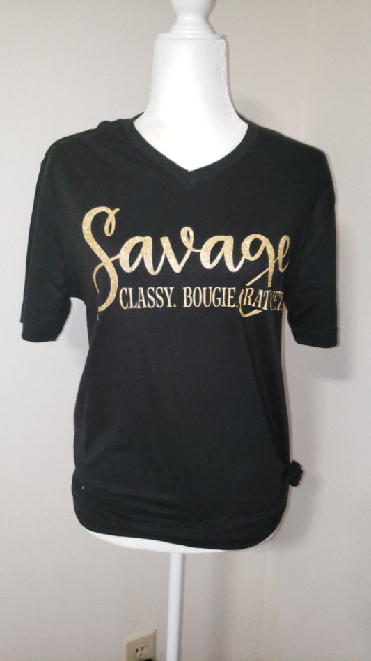 Savage classy bougie ratchet screen print transfer RTS