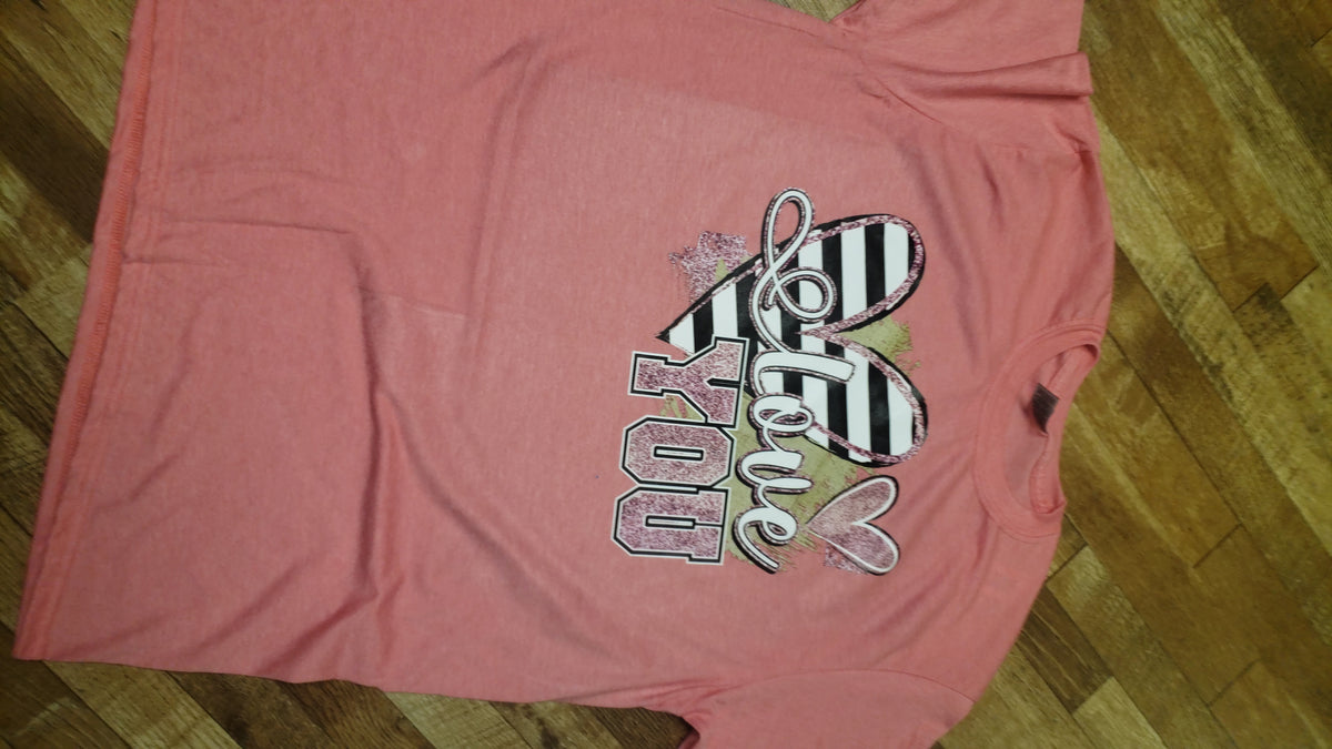 ADULT I love you HIGH HEAT screen print transfer