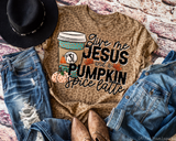 Give Me Jesus And A Pumpkin Spice Latte DTF TRANSFER