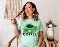 But First Coffee (clovers, St. Patrick Day colors) 9033 DTF TRANSFER