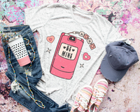 Be Mine Pink Phone XOXO Hearts DTF TRANSFER