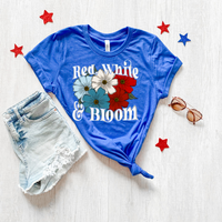 Red White & Bloom White Font 5049 DTF TRANSFER