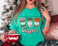 All I Want For Christmas Is More Coffee Retro Coffee Cups 8726 DTF TRANSFER