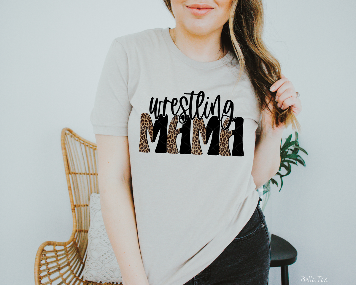 Wrestling Mama (Black Leopard Font) 68762 DTF TRANSFER