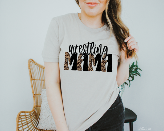 Wrestling Mama (Black Leopard Font) DTF TRANSFER