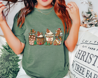 Gingerbread Coffee Mugs With Peppermint Candy (No Font) 8604 DTF TRANSFER