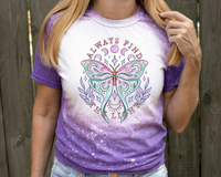 Always Find The Light (butterfly, moons, teal, pinks, and purple colors) 1424 DTF TRANSFER