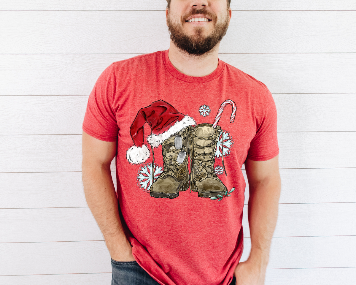 Military Christmas Boots 8716 DTF TRANSFER