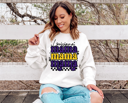 Louisiana mama (purple and gold) 1722 DTF TRANSFER