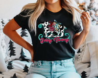 Jolly Thang Christmas Sled Cow Print Leopard and Zebra Gifts DTF TRANSFER