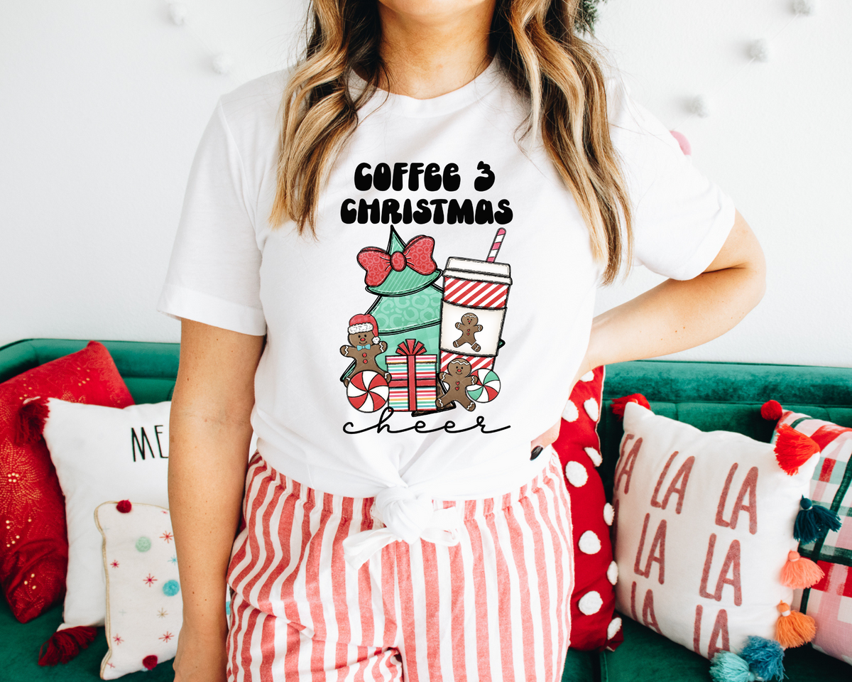 Coffee And Christmas Cheer Gingerbread Tree Cup 3022 DTF TRANSFER