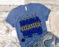 Kentucky mama (bright blue and gray) 1661 DTF TRANSFER