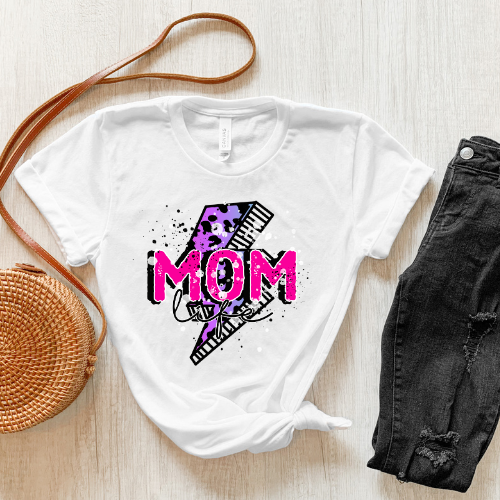 Mom Life Purple Lightning Bolt 3043 DTF TRANSFER