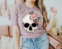 Skeleton Pink Rose (No Font) DTF TRANSFER