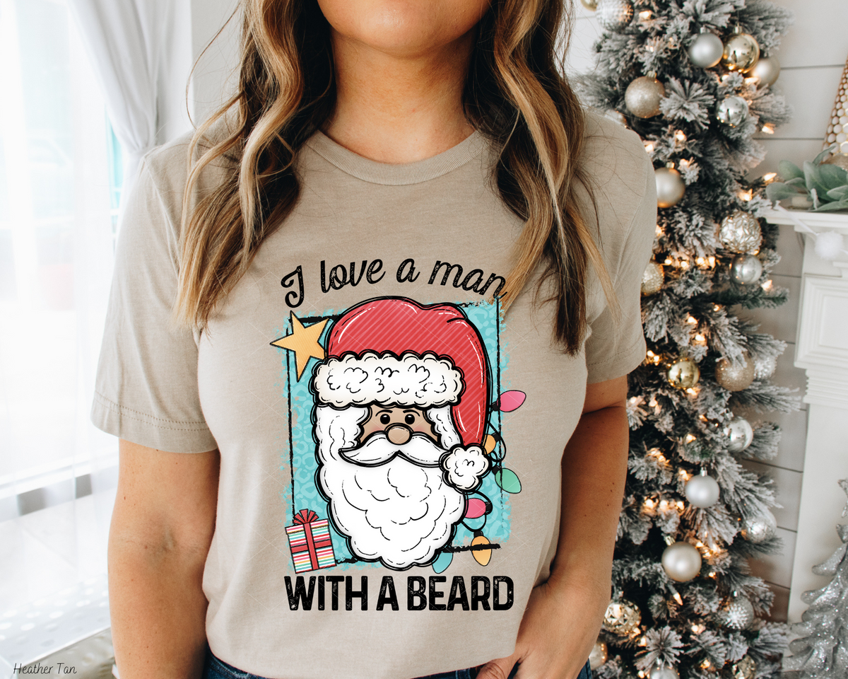 I Love A Man With A Beard Santa 112632 DTF TRANSFER
