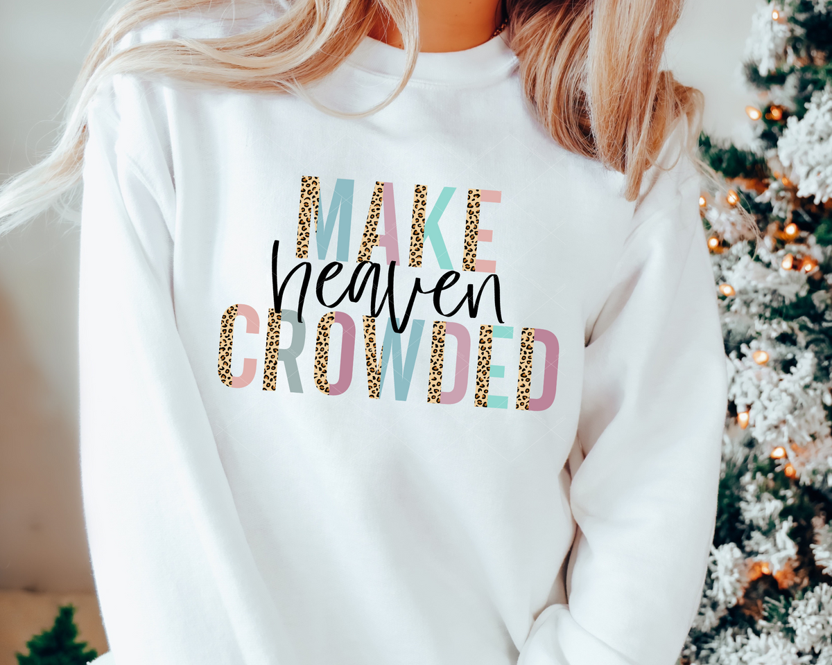 Make Heaven Crowded Leopard Multi Color Font 112593 DTF TRANSFER