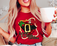 Ho Ho Home Is In South Carolina Santa Belt State (Black Red Font) DTF TRANSFER