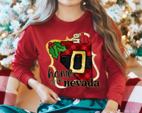 Ho Ho Home Is In Nevada Santa Belt State (Black Red Font) DTF TRANSFER