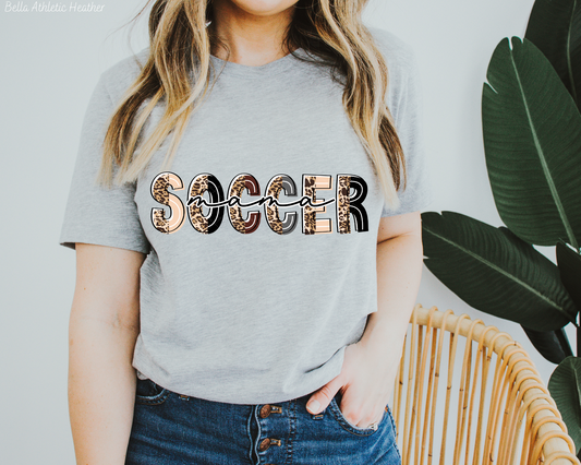 Soccer Mama (Half Font Leopard) DTF TRANSFER