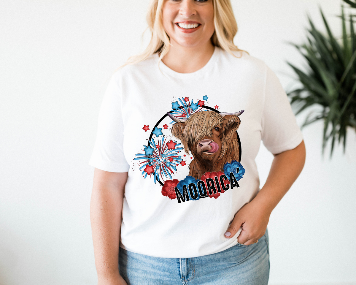 Moorica 4th Of July Cow 112554 DTF TRANSFER