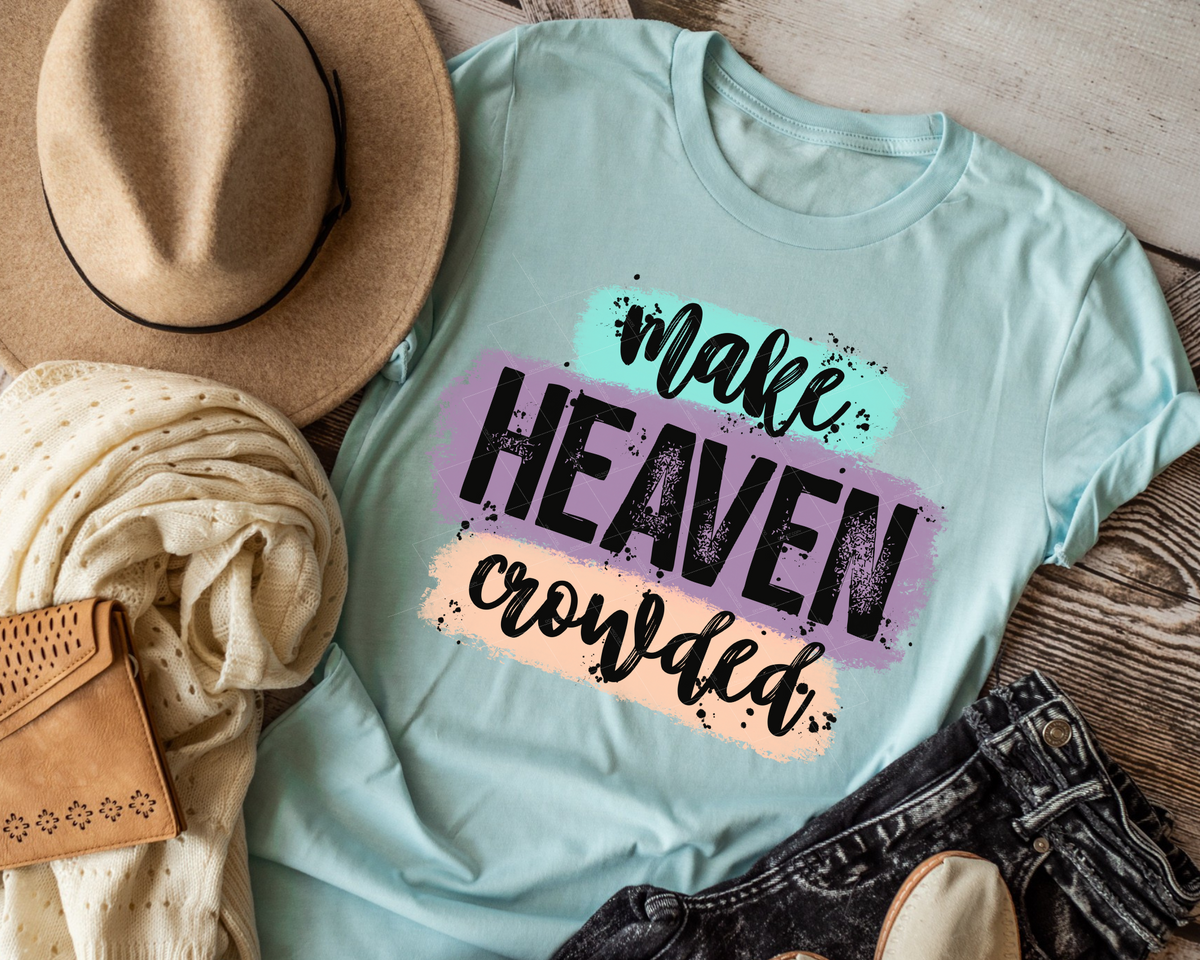 Make Heaven Crowded Teal Purple And Orange Brush Strokes 112442 DTF TRANSFER