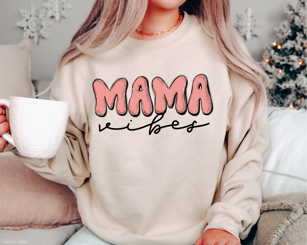 Mama Vibes Pink 112657 DTF TRANSFER
