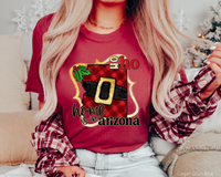 Ho Ho Home Is In Arizona Santa Belt State (Black Red Font) DTF TRANSFER