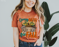 Going Nuts For Fall (Teal Orange Font) 370 DTF TRANSFER