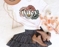 Wifey (large flowers coral, sage and white daisy background) 8897 DTF Transfer