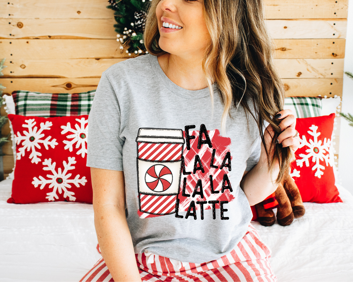 Fa La La La Peppermint Coffee 338 DTF TRANSFER