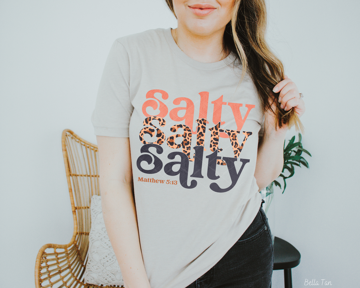 Salty Salty Salty Mathew 5:13 112600 Leopard DTF TRANSFER