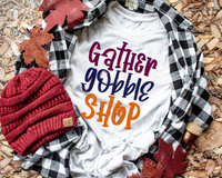Gather Gobble Shop (Purple Orange Font) 362 DTF TRANSFER