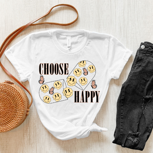 Choose Happy Pills DTF TRANSFER
