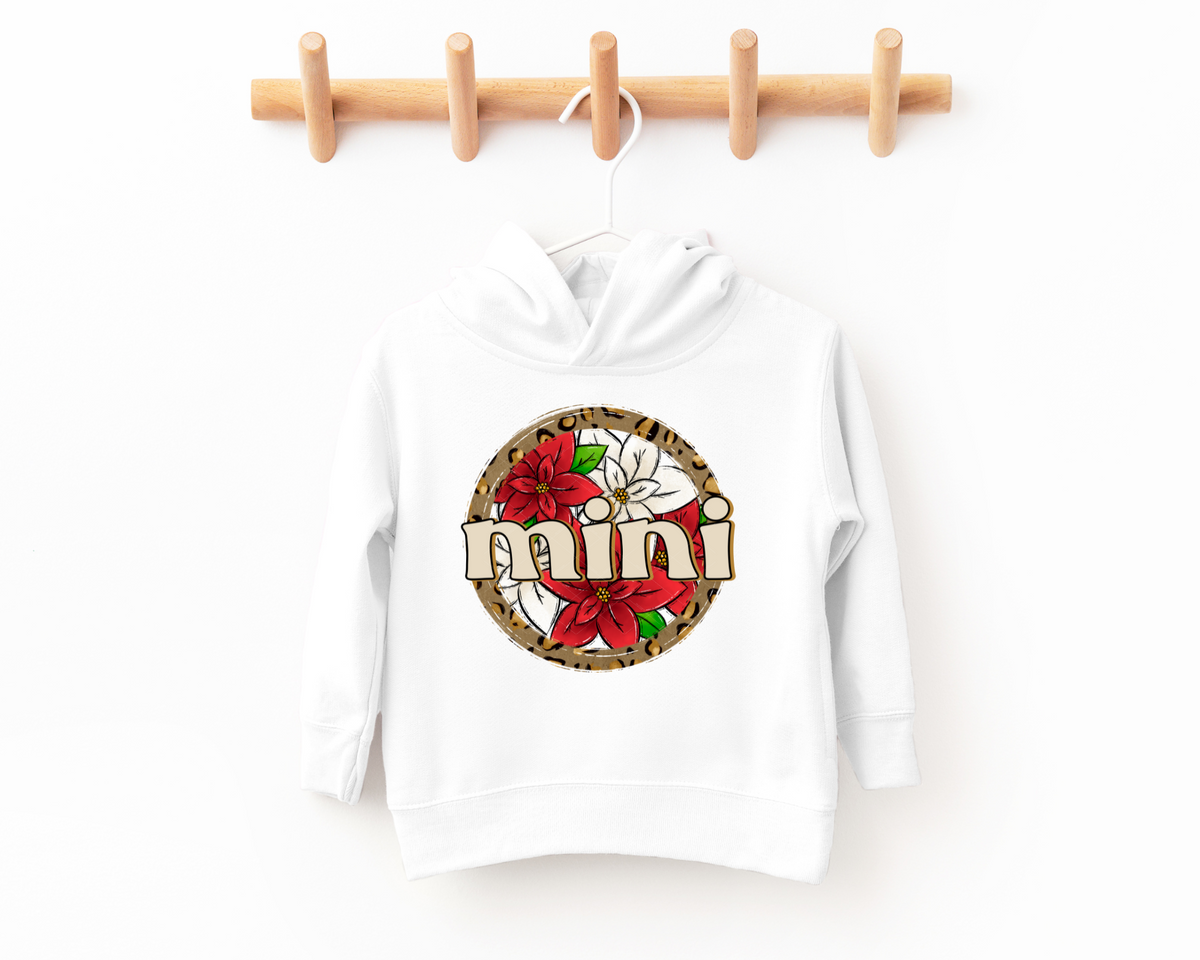 Mini Red Poinsettias Leopard (Cream Font) 112506 DTF TRANSFER