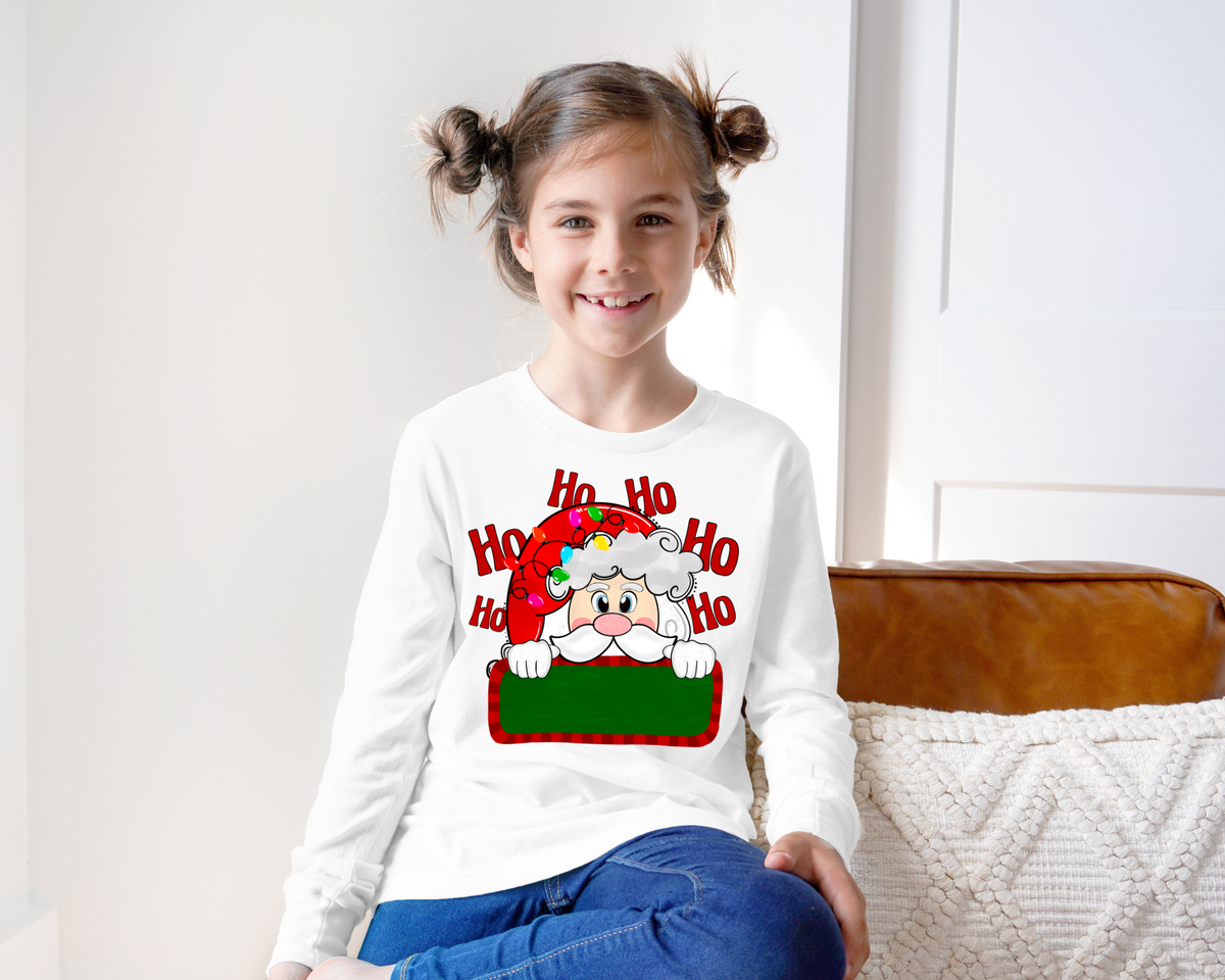 Ho Ho Ho Santa Blank Sign (Red Font) 112706 DTF TRANSFER