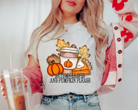 Autumn Leaves And Pumpkins Please 198 DTF TRANSFER