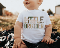 Little Brother (block letters earth tones, dinosaur skeleton) 9248 DTF TRANSFER