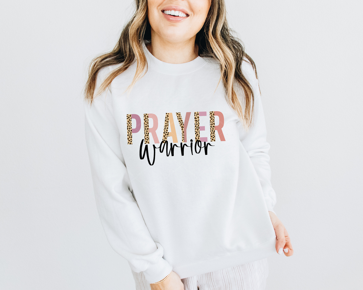 Prayer Warrior Leopard Font 112603 DTF TRANSFER