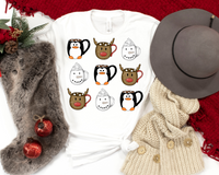 Penguin, Reindeer, Snowman Mugs DTF TRANSFER