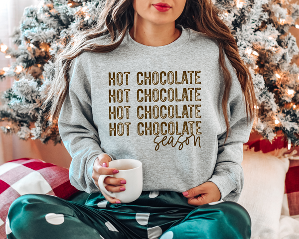 Hot Chocolate Season (brown distressed lettering) 1249 DTF TRANSFER