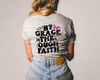 By Grace through faith colorful butterfiles 11725 DTF transfer