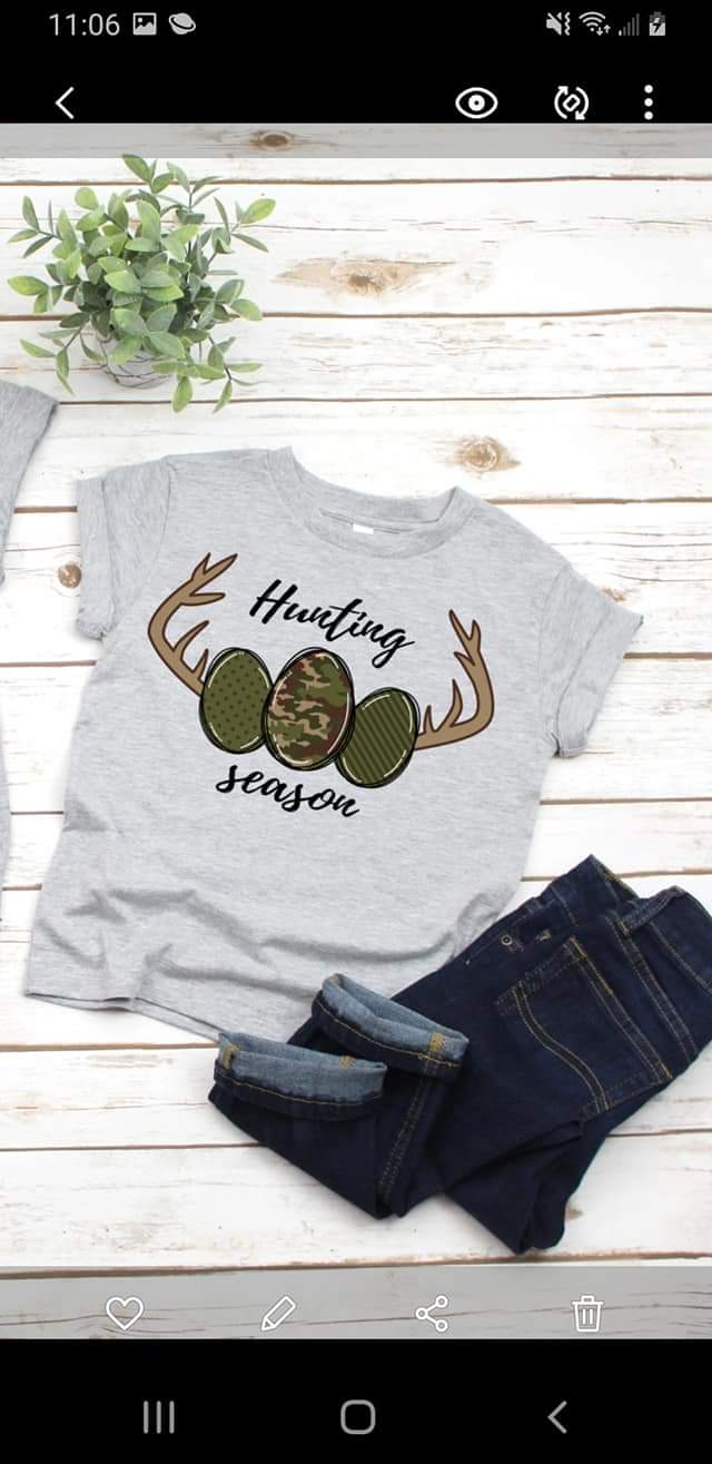 INFANT Hunting season HIGH HEAT screen print transfer