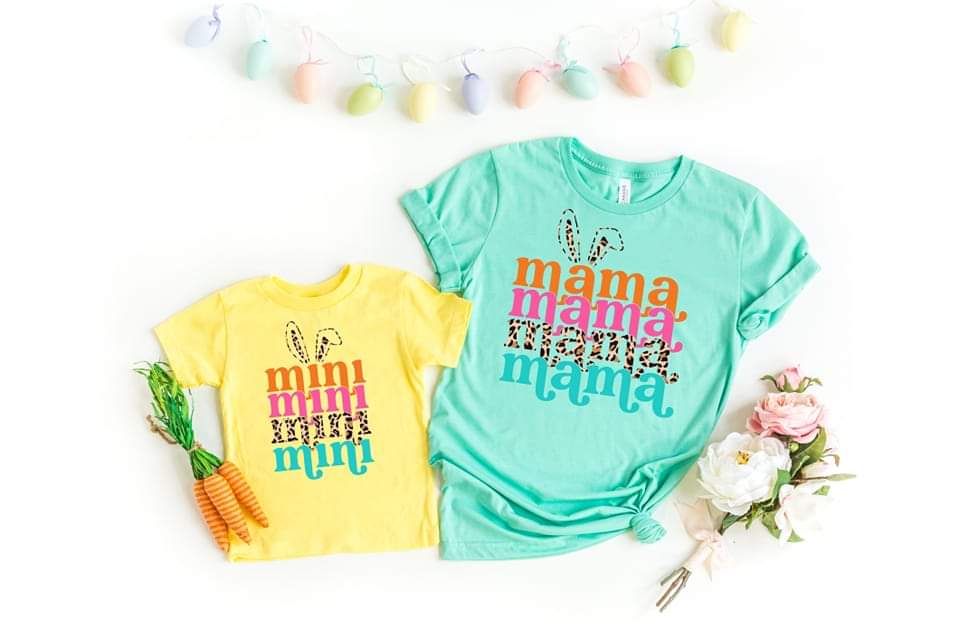 Stacked Easter MINI YOUTH HIGH HEAT screen print transfer